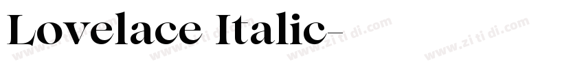 Lovelace Italic字体转换